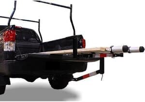 Hitch extender for kayak on the back of a short bed truck