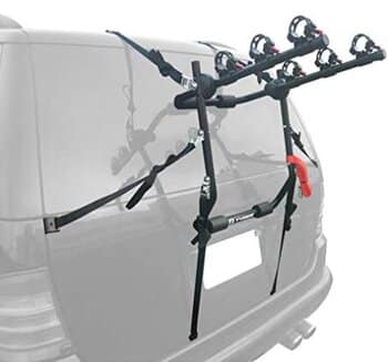 Tyger Auto Deluxe Trunk Mount Bicycle Rack on the back of a SUV