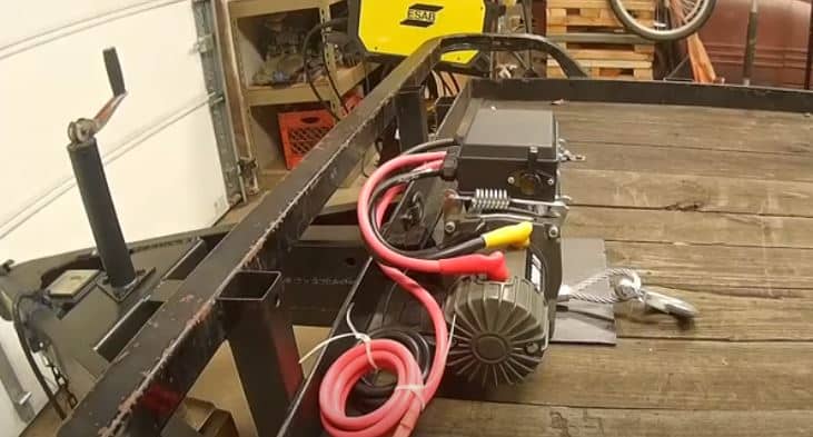 Mounting the Winch on Flatbed Trailer
