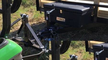 A 3 Points Quick Hitch is connected with a trailer